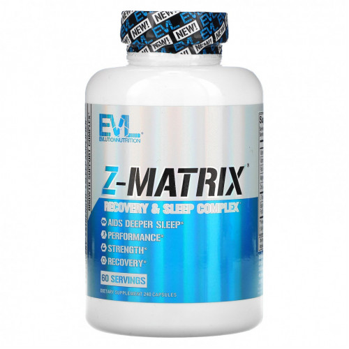 EVLution Nutrition, Z-Matrix, комплекс для восстановления и сна, 240 капсул