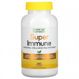 Super Nutrition, Super Immune, мультивитамины для сезонного оздоровления, 240 таблеток