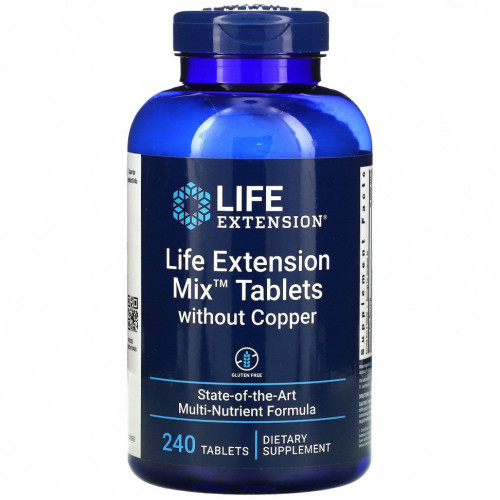 Life Extension, комплекс таблеток без меди, 240 таблеток