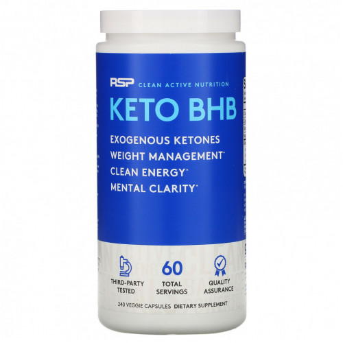 RSP Nutrition, Keto BHB, 240 растительных капсул