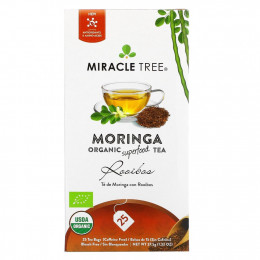 Miracle Tree, Moringa Organic Superfood Tea, ройбуш, без кофеина, 25 чайных пакетиков, 37,5 г (1,32 унции)