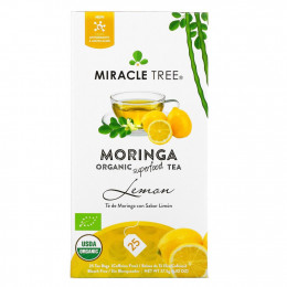 Miracle Tree, Moringa Organic Superfood Tea, лимон, без кофеина, 25 чайных пакетиков, 37,5 г (1,32 унции)