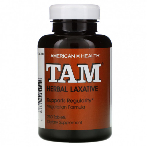 American Health, TAM, растительное слабительное, 250 таблеток