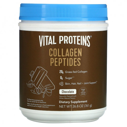 Vital Proteins, Коллагеновые пептиды, шоколад, 761 г (26,8 унции)