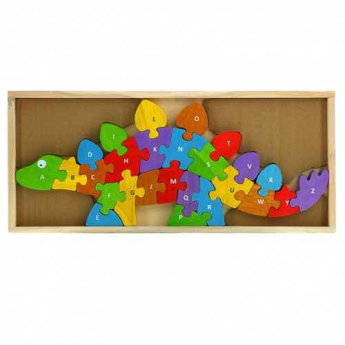 Begin Again Toys, Динозавры от А до Я, Teach & Play Puzzle, для детей от 2 лет, набор из 25 предметов