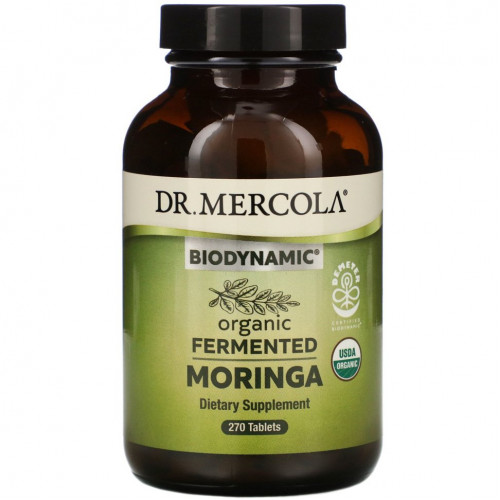 Dr. Mercola, Biodynamic, Органическая ферментированная моринга, 270 таблеток