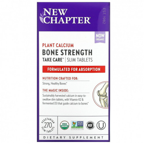 New Chapter, Bone Strength Take Care, 270 тонких вегетарианских таблеток