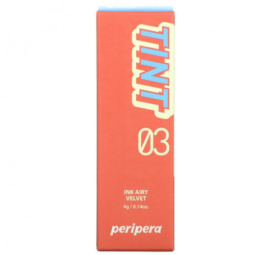 Peripera, Тинт для губ Ink Airy Velvet, 03 коралловый, 4 г (0,14 унции)