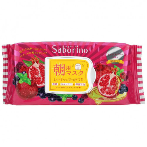 Saborino, Morning Face Mask, Mix Berry, 28 Sheets, (272 ml)