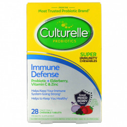 Culturelle, Пробиотики, иммунная защита, ягодный вкус, 28 жевательных таблеток