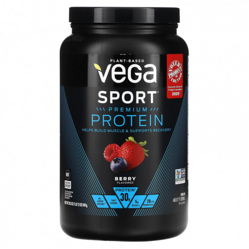 Vega, Sport Performance, протеиновый порошок, ягодный вкус, 801 г (28,3 унции)