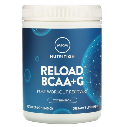 MRM, Reload, BCAA+G , восстановление после тренировки, арбуз, 840 г (29,6 унции)