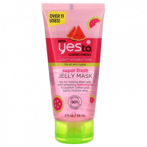 Yes To, Super Fresh Jelly Beauty Mask, арбуз, 89 мл (3 жидк. Унции)