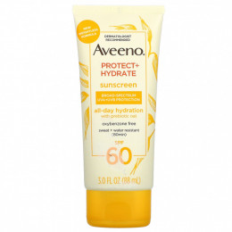 Aveeno, Protect + Hydrate, Солнцезащитный крем, SPF 60, 3 жидких унции (88 мл)