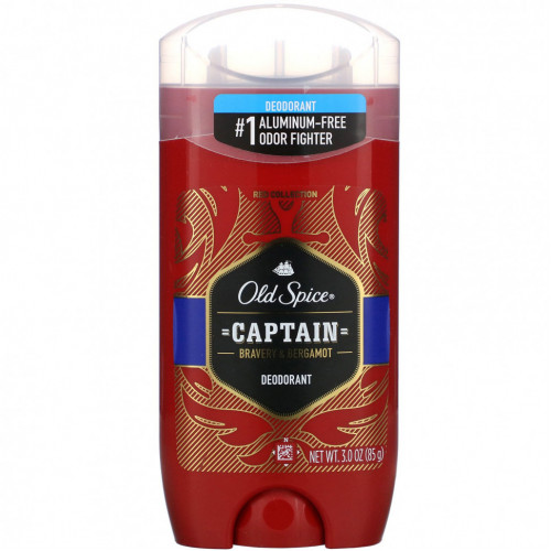 Old Spice, Дезодорант, Captain, храбрость и бергамот, 85 г (3 унции)