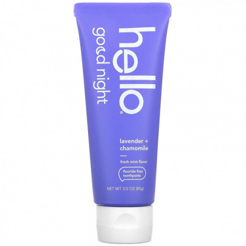 Hello, Good Night, Fluoride Free Toothpaste, Lavender + Chamomile, 3 oz (85 g)