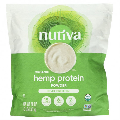 Nutiva, Порошок из органического конопляного протеина, 1,36 кг (3 фунта)