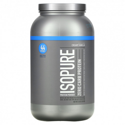 Isopure, Без углеводов, протеиновый порошок, ванильный крем, 1,36 кг (3 фунта)