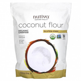 Nutiva, Органическая кокосовая мука, без глютена, 1,36 кг (3 фунта)