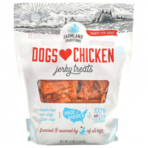 Farmland Traditions, Dogs Love Chicken, Jerky Treats, 48 oz (1360 g)