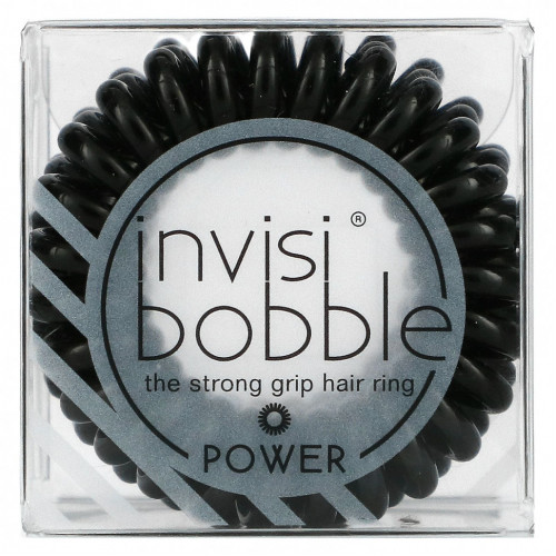 Invisibobble, Power, Strong Grip, кольцо для волос, черный, 3 шт. В упаковке