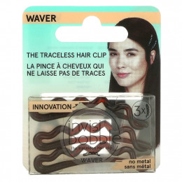 Invisibobble, Waver, бесследная заколка для волос, для темного оттенка, 3 шт. В упаковке