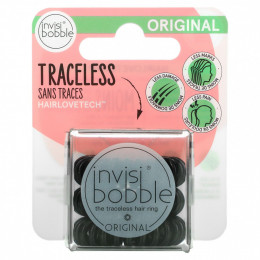 Invisibobble, Original, бесследное кольцо для волос, черный, 3 шт. В упаковке