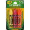 Lip Smacker, Crayola, бальзам для губ, трио в упаковке, 3 шт., 4,0 г (0,14 унции)