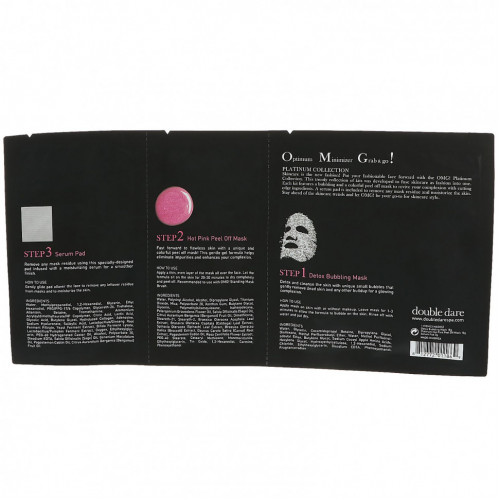 Double Dare, OMG!, Platinum Hot Pink Facial Mask Kit, 1 Kit