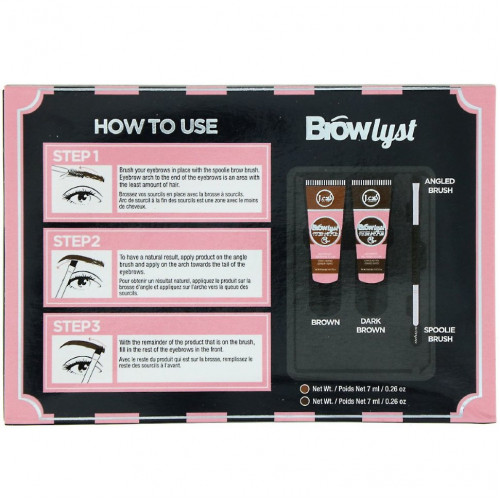 J.Cat Beauty, Набор гелей для бровей Browlyst Style Your Brow Gel Set, 1 набор