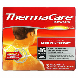 ThermaCare, Advanced Neck Pain Therapy, 3 Neck, Wrist & Shoulder Heatwraps