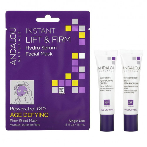 Andalou Naturals, Age Defying Day To Night, набор из 3 предметов