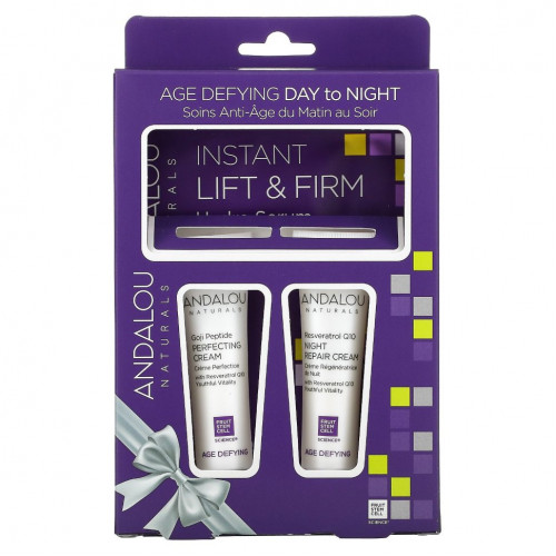 Andalou Naturals, Age Defying Day To Night, набор из 3 предметов