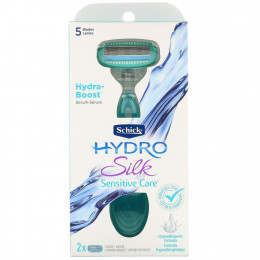 Schick, Hydro Silk, Sensitive Care, 1 бритва, 2 кассеты