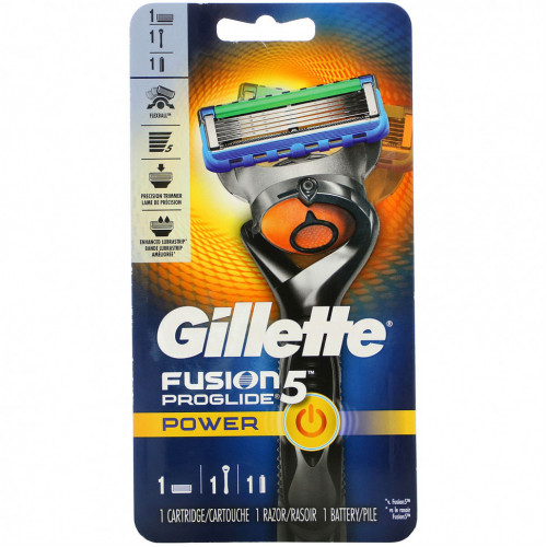 Gillette, Бритва Fusion5 Proglide Power, 1 бритва+ 1 кассета+ 1 батарейка