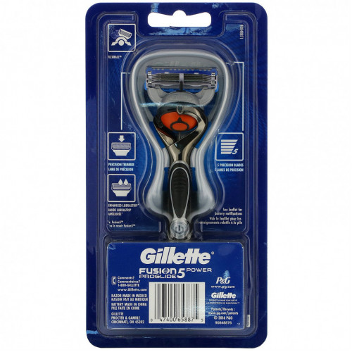 Gillette, Бритва Fusion5 Proglide Power, 1 бритва+ 1 кассета+ 1 батарейка