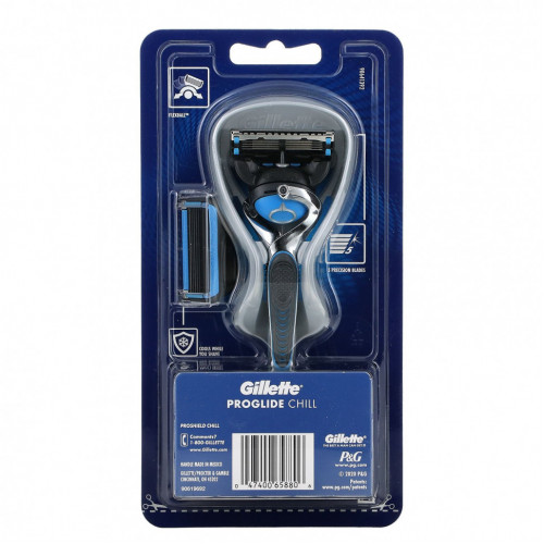 Gillette, Бритва Fusion5 Proshield, Chill, 1 бритва + 2 кассеты