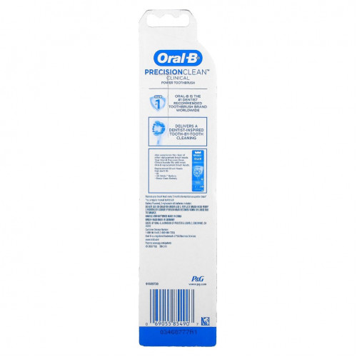 Oral-B, PrecisionClean Clinical, электрическая зубная щетка, 1 зубная щетка