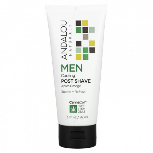 Andalou Naturals, CannaCell, Men, охлаждающее средство после бритья, 3,1 жидкой унции (92 мл)