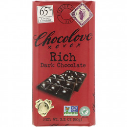 Chocolove, Насыщенный темный шоколад, 65% какао, 90 г (3,2 унции)