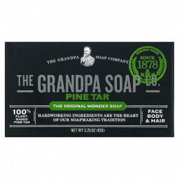 The Grandpa Soap Co., Мыло для лица, тела и волос, сосновый деготь, 92 г (3,25 унции)