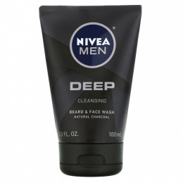 Nivea, Для мужчин, глубоко очищающее средство для ухода за бородой и лицом, 100 мл (3,3 жидк. Унции)