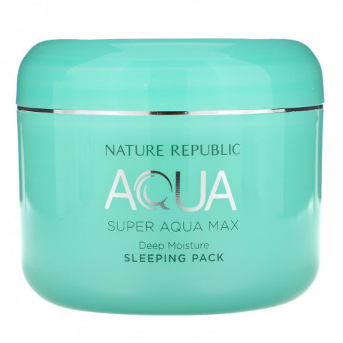 Nature Republic, Super Aqua Max, маска для сна с глубоким увлажнением, 100 мл (3,38 жидк. Унции)