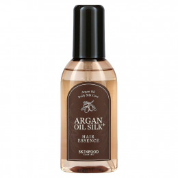 Skinfood, Фиксирующая эссенция для волос с аргановым маслом Argan Oil Silk Plus, 3,38 ж. унц. (100 мл)