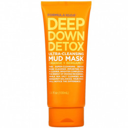 Formula 10.0.6, Deep Down Detox, Ultra-Cleansing Mud Mask, Orange + Bergamot, 3.4 fl oz (100 ml)