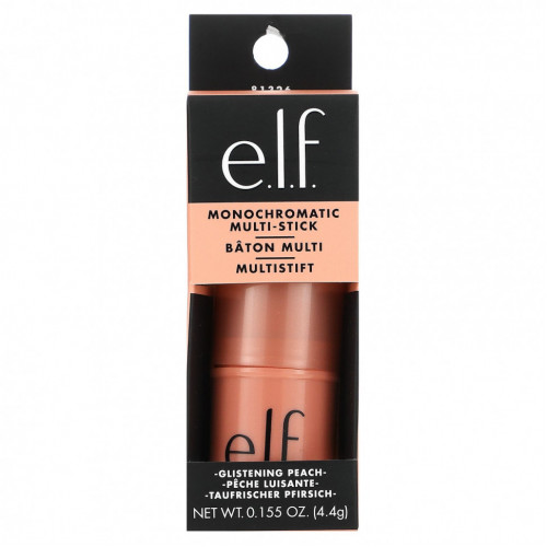 E.L.F., Monochromatic Multi-Stick, блестящий персик, 4,4 г (0,155 унции)