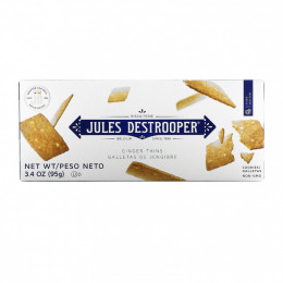 Jules Destrooper, Тонкое печенье с имбирем, 95 г (3,4 унции)