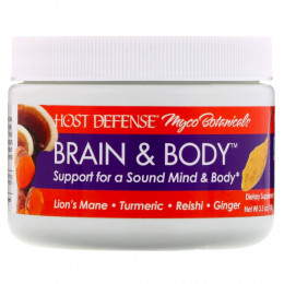 Fungi Perfecti, Myco Botanicals, добавка для здоровья мозга и тела Brain & Body, 100 г