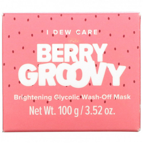 I Dew Care, Berry Groovy, осветляющая смываемая гликолевая маска для лица, 100 г (3,52 унции)