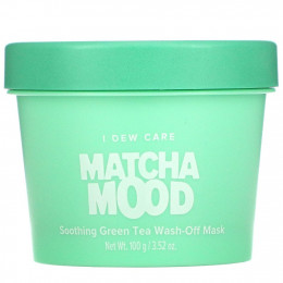 I Dew Care, Matcha Mood, успокаивающая смываемая маска для лица с зеленым чаем, 100 г (3,52 унции)